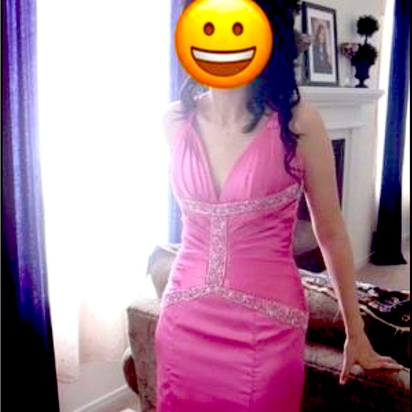Satin Pink Gown - Picture 2 of 3